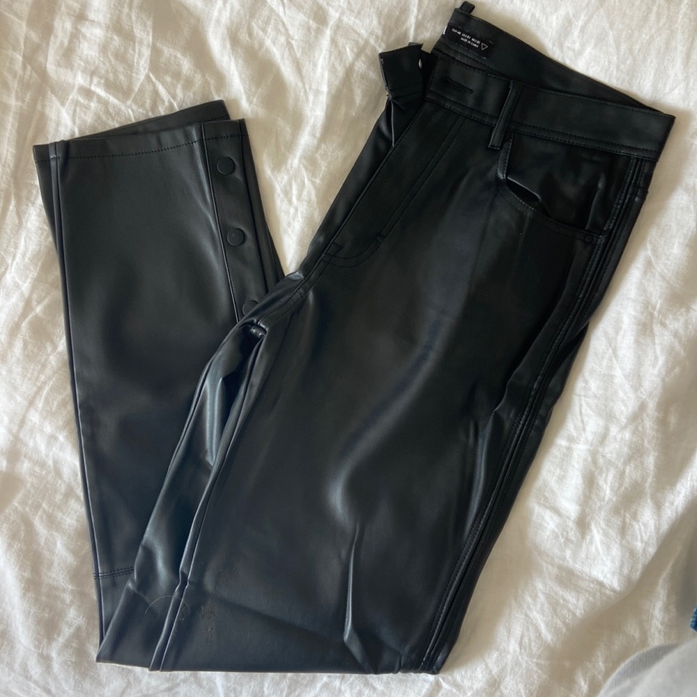 Mens Faux Leather Pants